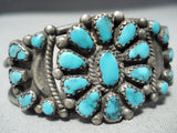 Best Baby Wrist Vintage Native American Navajo Turquoise Sterling Silver Bracelet Old-Nativo Arts
