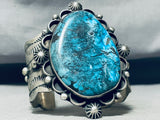 Colossal 117 Gram Native American Navajo Turquoise Sterling Silver Bracelet-Nativo Arts