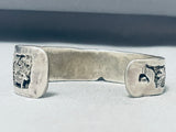 Amazing Vintage Native American Navajo Sterling Silver Storyteller Bracelet Signed-Nativo Arts