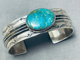 Lavina Eustace Vintage Native American Zuni Royston Turquoise Sterling Silver Bracelet-Nativo Arts