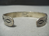 Native American Important Vintage Leo Feeney Turquoise Sterling Silver Bracelet-Nativo Arts