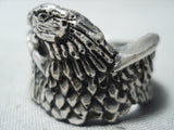 Majestic Navajo Sterling Silver Eagle Ring Native American-Nativo Arts