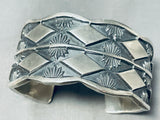 Heavy 130 Gram Mens Native American Navajo Sterling Silver Thick Bracelet Cuff-Nativo Arts