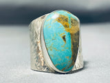Fabulous Native American Navajo Royston Turquoise Sterling Silver Ring-Nativo Arts
