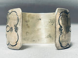 Signed Vintage Native American Navajo Turquoise Coral Sterling Silver Flower Bracelet-Nativo Arts