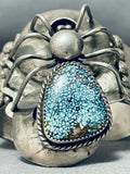 One Of Most Unique Ever Vintage Native American Navajo Turquoise Spider Sterling Silver Bracelet-Nativo Arts