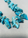 149 Gram Vintage Native American Navajo Turquoise Nugget Heishi Necklace Old-Nativo Arts