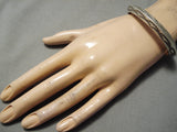 Astonishing Vintage Native American Navajo Thicker Sterling Silver Mary Bill Bracelet-Nativo Arts