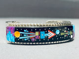 Stars In The Sky Native American Navajo Turquoise Sterling Silver Bracelet-Nativo Arts