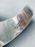 Best Pat Becenti Vintage Native American Navajo Lapis Inlay Sterling Silver Bracelet-Nativo Arts