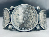 Native American Colossal Coin Natrive American Sterling Silver Coin Bracelet-Nativo Arts
