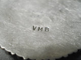 Authentic Vintage Native American Navajo Victor Moses Begay Turquoise Sterling Silver Pin Old-Nativo Arts