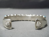 Very Rare Two Sided Turquoise Vintage Native American Navajo Ben Begaye Sterling Silver Bracelet-Nativo Arts