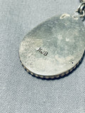 Important Kee Joe Benally Vintage Native American Navajo Turquoise Sterling Silver Pendant-Nativo Arts