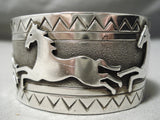 Very Important Vintage Native American Navajo Vernon Haskie Sterling Silver Bracelet Old-Nativo Arts