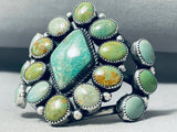 One Of The Best Native American Navajo Green Turquoise Sterling Silver Bracelet-Nativo Arts