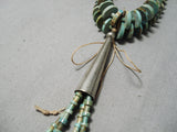 Native American One Of The Best Vintage Santo Domingo Royston Turquoise Sterling Silver Necklace-Nativo Arts