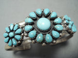 Amazing Vintage Native American Navajo #8 Turquoise Sterling Silver Bracelet-Nativo Arts