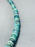 Tremendous Native American Navajo Royston Turquoise Sterling Silver Necklace-Nativo Arts