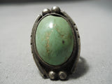 Amazing Vintage Native American Navajo Gaspeite Sterling Silver Ring Old-Nativo Arts