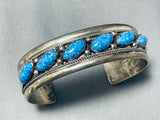 Ray Begay Vintage Native American Navajo Denim Lapis Sterling Silver Bracelet-Nativo Arts