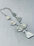 Dazzling Native American Navajo Old Kingman Turquoise Sterling Silver Necklace-Nativo Arts