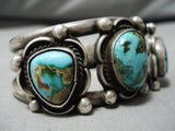 Newsworthy Vintage Native American Navajo Royston Turquoise Sterling Silver Bracelet-Nativo Arts