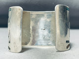 Desert Mountains Vintage Native American Navajo Turquoise Inlay Sterling Silver Bracelet-Nativo Arts