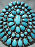 Spectacular Vintage Native American Laguna Old Kingman Turquoise Sterling Silver Bracelet-Nativo Arts