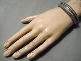 Sunbursting Vintage Native American Navajo Sterling Silver Bracelet Old-Nativo Arts