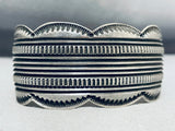 One Of The Coolest Vintage Native American Navajo All Sterling Silver Bracelet-Nativo Arts