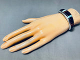 Important Dinosaur Bone Inlay Vintage Native American Navajo Sterling Silver Turquoise Bracelet-Nativo Arts