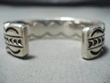 Elegant Vintage Navajo Native American Sterling Silver Bracelet Old-Nativo Arts