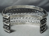 Early 1900's Vintage Native American Navajo Sterling Silver Coil Bracelet Old-Nativo Arts