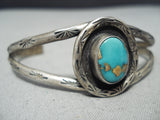 Wonderful Vintage Native American Navajo Damale Turquoise Sterling Silver Bracelet Old-Nativo Arts