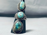 Mongo Vintage Native American Navajo Turquoise Sterling Silver Ring-Nativo Arts