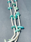 Native American Very Old Vintage Santo Domingo Turquoise Shell Necklace-Nativo Arts