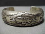 Wonderful Vintage Navajo Sterling Silver Bracelet Old Native American-Nativo Arts