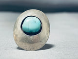 Amazing Vintage Native American Navajo Sky Blue Turquoise Sterling Silver Ring Old-Nativo Arts
