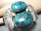 Authentic Vintage Native American Navajo Kee Joe Benally Turquoise Sterling Silver Bracelet-Nativo Arts