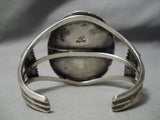 Opulent Vintage Native American Navajo Carico Lake Turquoise Sterling Silver Bracelet-Nativo Arts