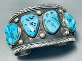 Elvis Nelson Rare Vintage Native American Navajo Turquoise Sterling Silver Bracelet-Nativo Arts