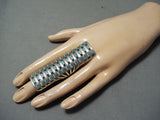 One Of The Tallest Ever Native American Turquoise Sterling Silver Ring-Nativo Arts
