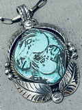 Native American Important Frnacisco Gomez Triple Horse Turquoise Sterling Silver Necklace-Nativo Arts