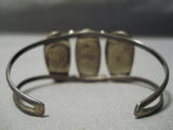 Incredible Vintage Native American Navajo Old Kingman Turquoise Sterling Silver Bracelet Old-Nativo Arts