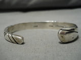 Important Vintage Native American Navajo Jimmie King Jr Sterling Silver 14k Gold Bracelet-Nativo Arts
