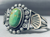 Leon Martinez Vintage Native American Navajo Damale Turquoise Sterling Silver Bracelet-Nativo Arts