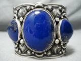 Best Important Darryl Becenti (d.) Lapis Native American Navajo Sterling Silver Bracelet-Nativo Arts
