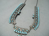 Rose Draper Vintage Navajo Native American Turquoise Sterling Silver Necklace-Nativo Arts