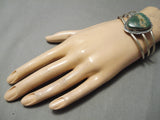 Striking Vintage Native American Navajo Royston Turquoise Sterling Silver Bracelet-Nativo Arts